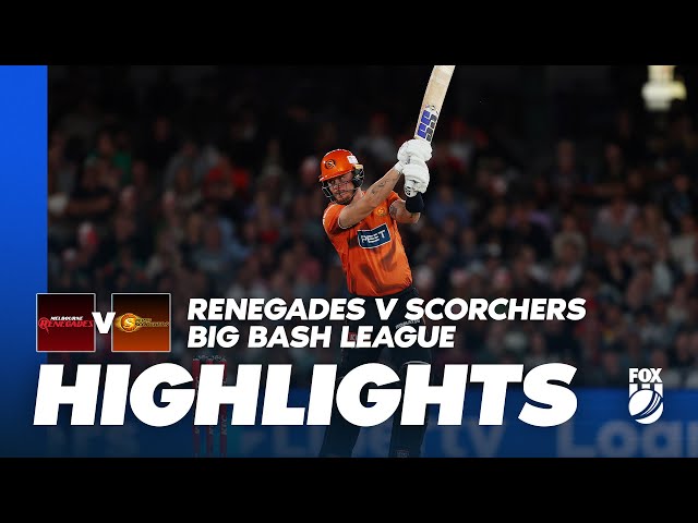 Perth Scorchers v Melbourne Renegades | BBL Highlights | Fox Cricket