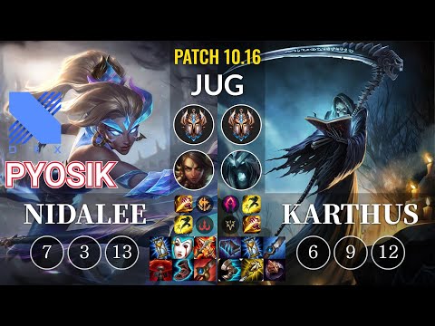 DRX Pyosik Nidalee vs Karthus Jungle - KR Patch 10.16