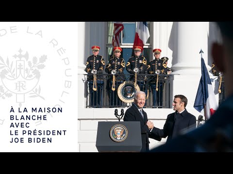 Accueil du Président Emmanuel Macron à la Maison Blanche par le Président Joe Biden.