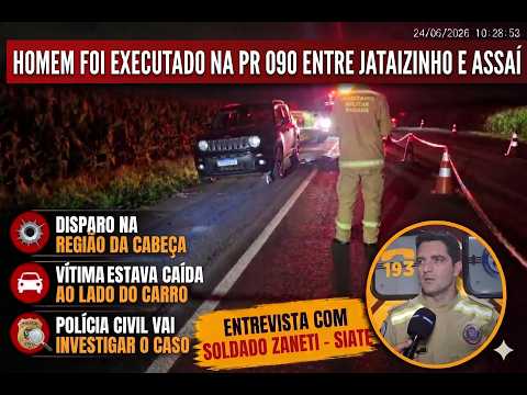 HOMEM EXECUT4D0 COM TIRO NA REGIÃO DA CABEÇA ENTRE JATAIZINHO E ASSAÍ 29-06-26