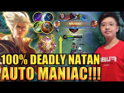 DEADLY NATAN BUILD 2022 AUTO MANIAC!!! | MYTHIC RANK GAMEPLAY | KIMSTORM ML GAMING | NATAN MLBB 2022