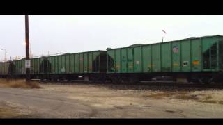 preview picture of video 'Union Pacific Coal Train at the UP Kirby, TX Yard 1-24-13 - 8756 SD-70 & 8164 SD-90'