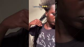 Trying to make micro braids on myself.