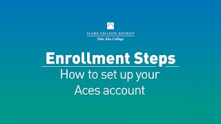 How to set up your Aces account