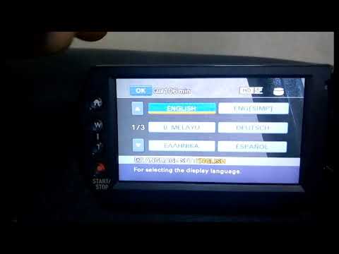 SONY CAMERA HDR-SR11 or SR12 LANGUAGE SETTINGS