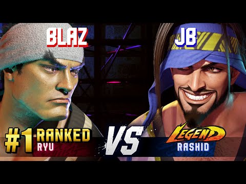 SF6 ▰ BLAZ (#1 Ranked Ryu) vs JB (Rashid) ▰ High Level Gameplay
