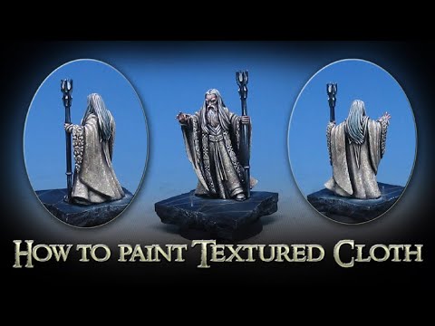 How to paint textured white cloth on Saruman with oils!