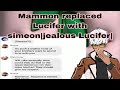 Obey me text:Mammon replaced Lucifer with simeon|jealous Lucifer|