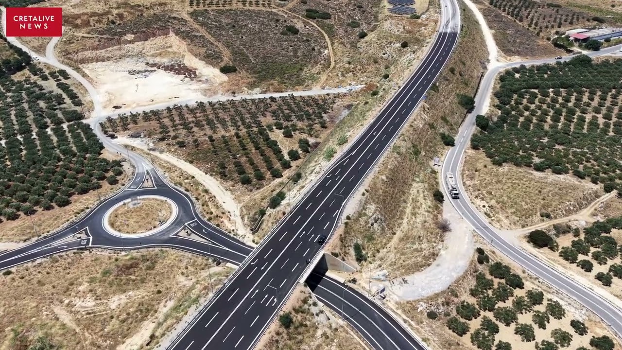 Η συνδετήρια οδός για το νέο αεροδρόμιο Καστελίου… Εντυπωσιακά πλάνα από drone!