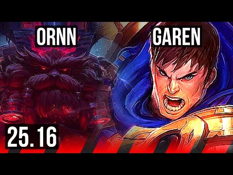 ORNN vs GAREN (TOP) | EUW Master | 25.16