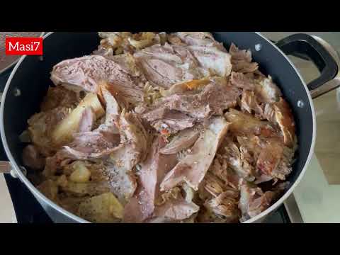 Lande palaw recipe I Reis mit Fleisch kochen I afghan recipe  طرزتهـيه لاندى  پلو گوشت  فاف افغاني