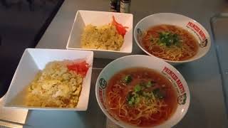 和風醤油ラーメンと卵チャーハン