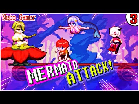 Mermaid Attack! - Super Mamono Sisters Gameplay Walkthrough (Part 3)