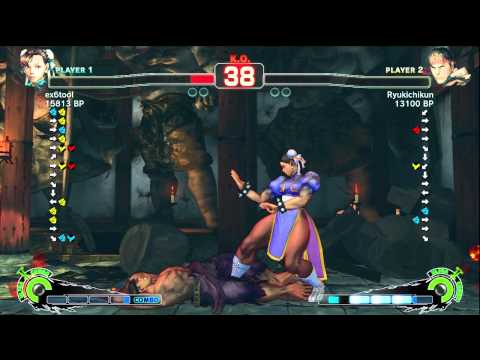 Ryukichikun [Ryu] vs ex6tool [Chun] SSF4 Japanese Online Ranked Matches - TRUE-HD