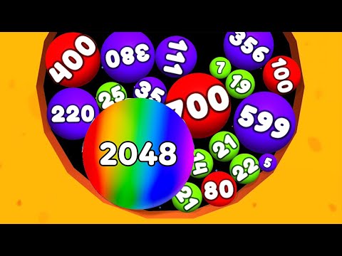 DIGS & BALLS - 2048 Sand Balls (Dig 2048 Games) Asmr Satisfying Math Games Mobile