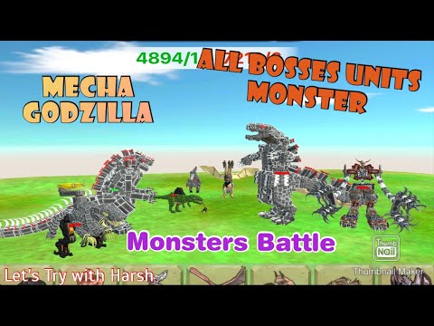 All Bosses Monsters vs Mecha Godzilla | Workshop Monster Bosses | Giant Monsters | arbs mobile |