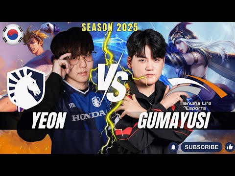TL Yeon EZREAL vs HLE Gumayusi ASHE ADC - Patch 25.24 KR Ranked | lolrec