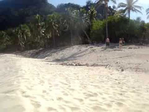 Eamon on castaway island.