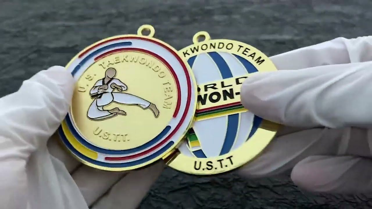 1043 - Taekwondo Two Designs Soft Enamel Souvenir Coin Medal