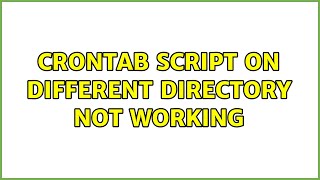Ubuntu: Crontab script on different directory not working