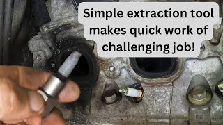Quick removal of broken exhaust manifold bolt on 5.3L engine (2 bolts actually!)