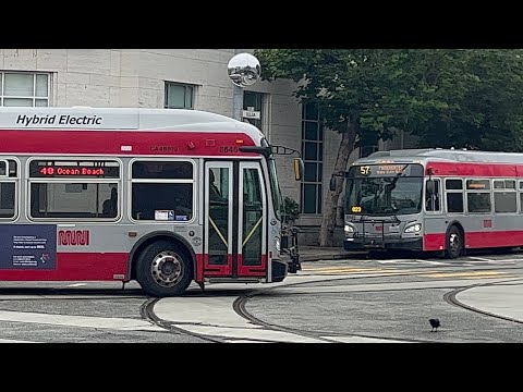 ⁴ᴷ⁶⁰ Transit Action EP13 | SF MUNI Buses and LRV Trains @ West Portal Station