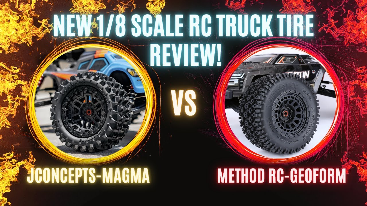 Behemoth NEW 1/8 Scale RC Truck Tire Review!  JConcepts-Magmas and Method RC-Geoforms!