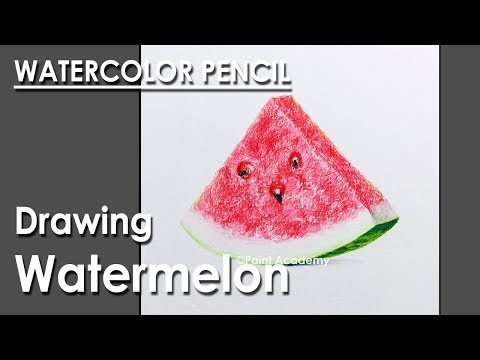 Mountains and Pine Tress Watercolor Pencil Landscape Drawing | steps to follow