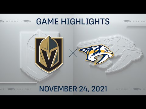 NHL Highlights | Golden Knights vs. Predators - Nov. 24, 2021
