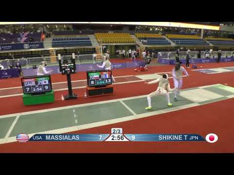 Doha 2021 SMF - L16 - Massialas USA v Shikine JPN