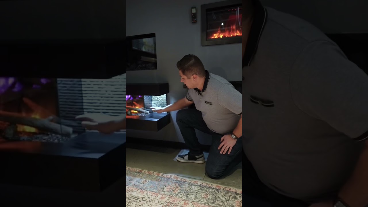 Check out this electric fireplace!! #europeanhomes #electricfireplace