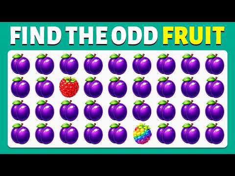 Find the Odd One Out – Fruit Edition 🍒🍑🍍 | Easy 🟢 Medium 🟡 Hard 🔴 | 40 Ultimate Levels | Cow Quiz