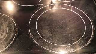 How to clean your glass cooktop using baking soda!
