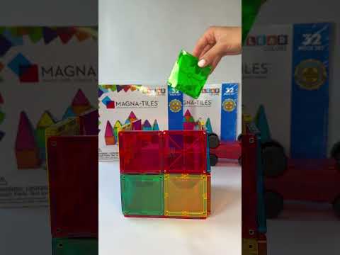 MAGNA-TILES Magnetinis permatomas konstruktorius, 32 det. video