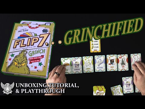 Flip 7 Grinch Edition - Unboxing, Tutorial, & Playthrough