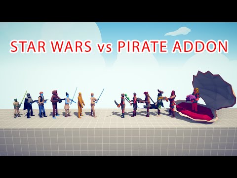 STAR WARS TEAM vs PIRATE ADDON TEAM - Totally Accurate Battle Simulator TABS