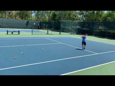 Philip Bogomolny, 6 years old. Tennis practise, June 7, 2020