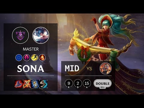 Sona Mid vs Qiyana - EUW Master Patch 10.9