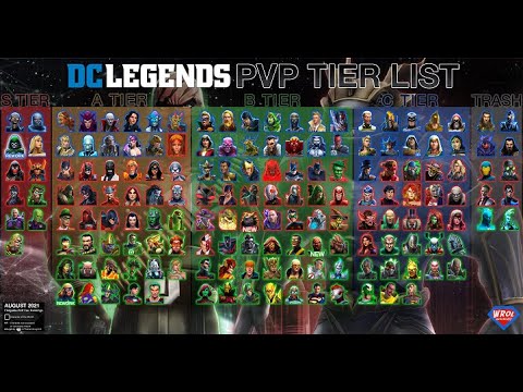 End Game PvP Tier List - August 2021 - DC Legends v2