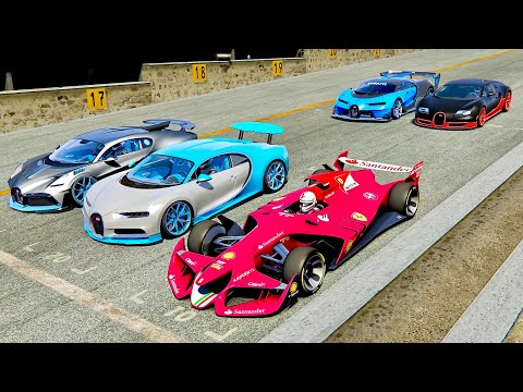 2025 Ferrari F1 Concept vs Bugatti Supercars - Monza
