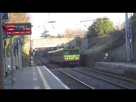 Irish Rail 8100 class dart trains at Glenageary Station, Co Dublin