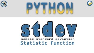 How to write the Statistic function Standard Deviation in Python.  Step-by-Step Tutorial.