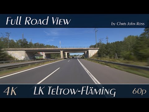 Ludwigsfelde / Großbeeren, Landkreis Teltow-Fläming, Germany: Bundestraße (B101) - 4K (2160p/60p)