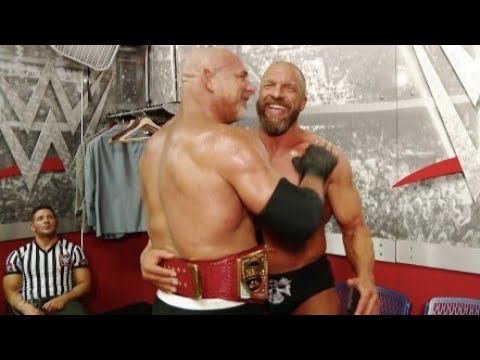Triple H and Goldberg Backstage at Wrestlemania33.