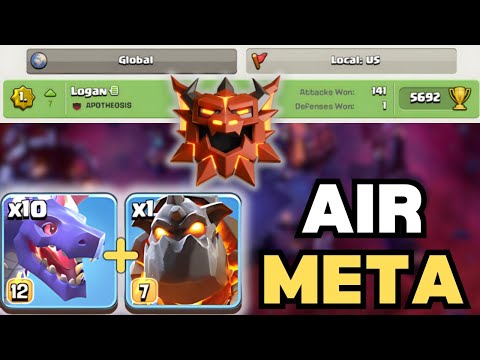 I Am Top 1 US with RC Charge Dragons in Clash Of Clans