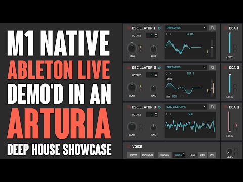 Ableton Live for Apple Silicon (M1) demo with an Arturia Synth and FX Deep House Showcase