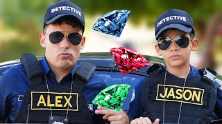Detective Jason and Alex with Diamonds and Safe Adventure