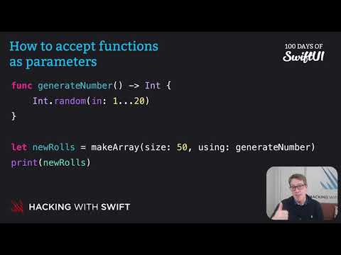 How to accept functions as parameters – Swift for Complete Beginners