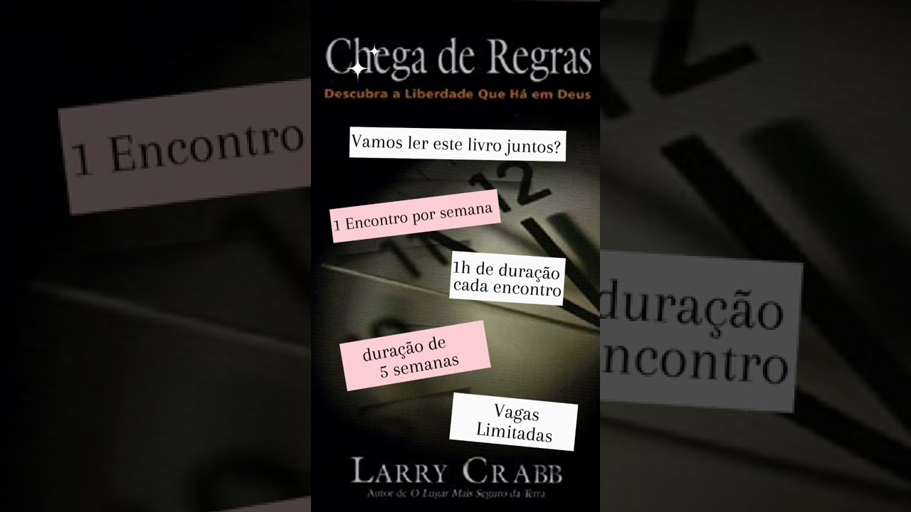 Watch Now Leitura e estudo em grupo do livro CHEGA DE REGRAS Leitura e estudo em grupo do livro CHEGA DE REGRAS