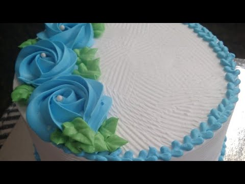 Simple whipp Cream decoration design no 5 by Deval's kitchen Deval Joshi